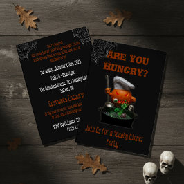 パンプキンシェフハロウィン不気味 – ディナーテーマ 招待状