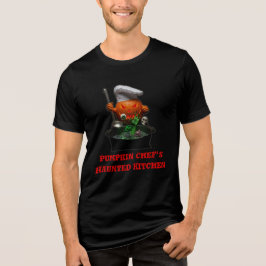 パンプキンシェフハロウィン - 幽霊キッチンデザイン トライブレンドTシャツ