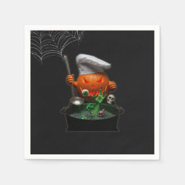 パンプキンシェフ ハロウィンパーティー - スプーキーなタッチ スタンダードカクテルナプキン
