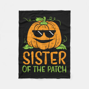 パンプキンシスターのパッチハロウィンファミリーSis G フリースブランケット