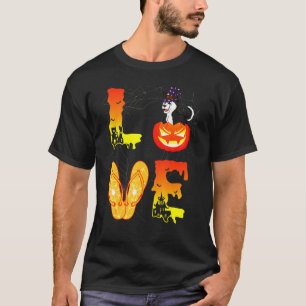 パンプキンシベリアのハスキーラブハロウィーン Tシャツ
