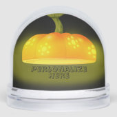 パンプキンシャンデリアお洒落写真スノーグローブ (正面)