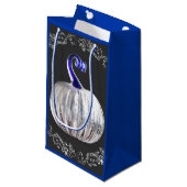 パンプキンシルバーガラスブルー秋グレエレガントー スモールペーパーバッグ (正面アングル)