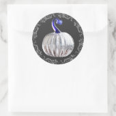 パンプキンシルバーガラスブルー秋 エレガント ラウンドシール (バッグ)