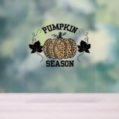 パンプキンシーズンチエプリントパンプキン秋デザイン アクリルサイン (ニュートラル)