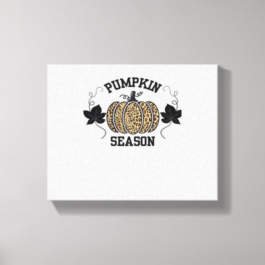 パンプキンシーズンチエプリントパンプキン秋デザイン キャンバスプリント (正面)