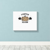 パンプキンシーズンチエプリントパンプキン秋デザイン キャンバスプリント (インサイチュ (ウッドフロア))