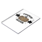 パンプキンシーズンチエプリントパンプキン秋デザイン ノートブック (左側)