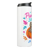 パンプキンシーズンヒョウ弓デザイン – かわいい秋エスト タンブラー (回転左)