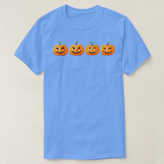 パンプキンシーズンブクルーハロウィンバイブハッピーホール Tシャツ (デザイン正面)