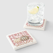 パンプキンシーズン秋をテーマにした ストーンコースター (横)