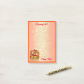 パンプキンシーズン秋カスタマイズ文字とカラー ポストイット (デスク上)