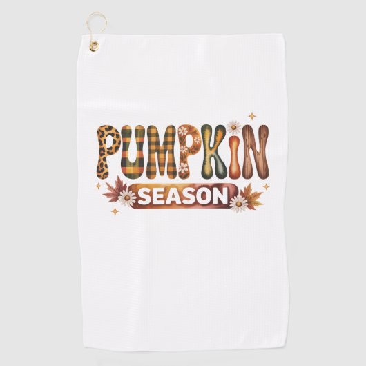 パンプキンシーズン秋ボホ ゴルフタオル (正面)