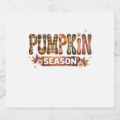 パンプキンシーズン秋ボホ スパークリングワインラベル (シングルラベル)