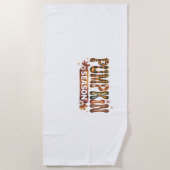 パンプキンシーズン秋ボホ ビーチタオル (正面)