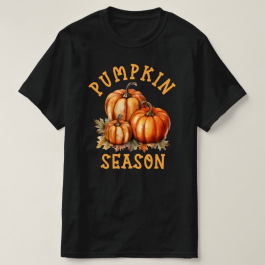 パンプキンシーズン秋紅葉 Tシャツ (デザイン正面)