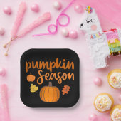 パンプキンシーズン秋 ペーパープレート (パーティー)
