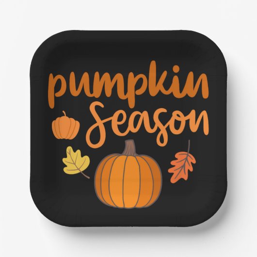 パンプキンシーズン秋 ペーパープレート (正面)