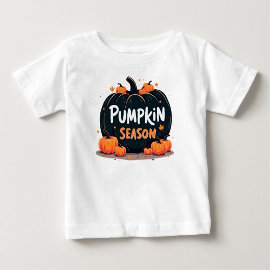 パンプキンシーズン、感謝祭の日 ベビーTシャツ (正面)