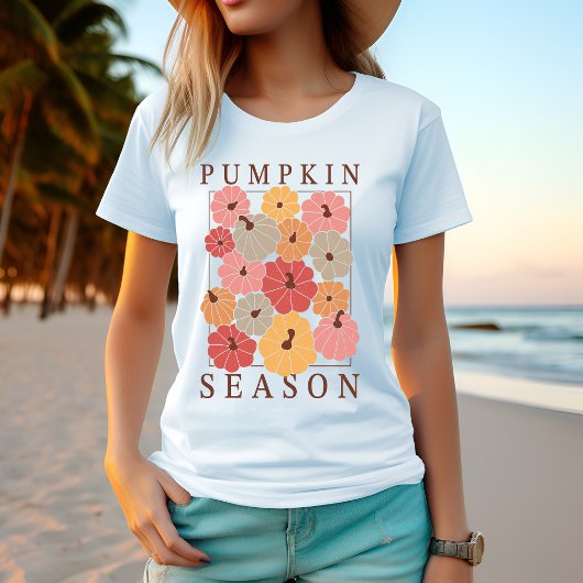 パンプキンシーズン:秋の落ち着いた雰囲気のTシャツ Tシャツ
