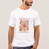 パンプキンシーズン:秋の落ち着いた雰囲気のTシャツ Tシャツ (正面)