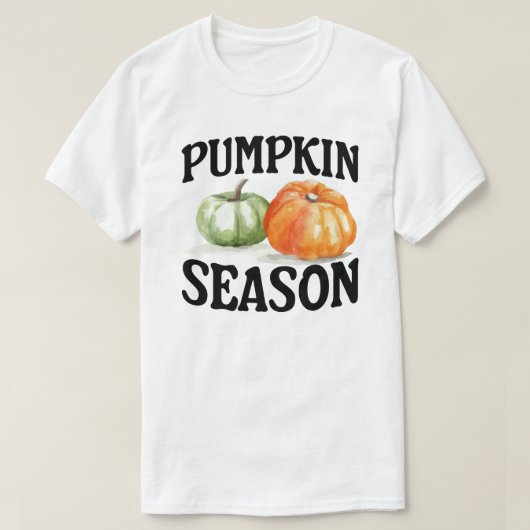 パンプキンシーズン　落ち葉の季節　秋 Tシャツ (デザイン正面)