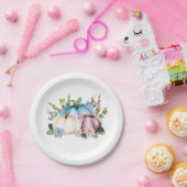 パンプキンジェンダーがピンクブルーパンプキンを明らかにする ペーパープレート (パーティー)