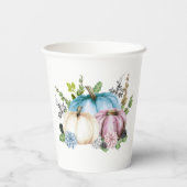 パンプキンジェンダーがピンクブルーパンプキンを明らかにする 紙コップ (裏面)