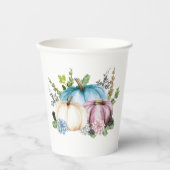 パンプキンジェンダーがピンクブルーパンプキンを明らかにする 紙コップ (正面)