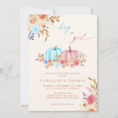 パンプキンジェンダーがブルーピンクを明らかにする 招待状 (正面)