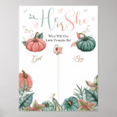 パンプキンジェンダーが投票サインを明らかにする ポスター (正面)