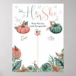 パンプキンジェンダーが投票サインを明らかにする ポスター