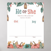 パンプキンジェンダーが投票看板ポスターを明らかにする ポスター (正面)