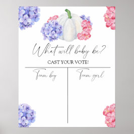 パンプキンジェンダーが男の子または女の子のグラフを表示 ポスター