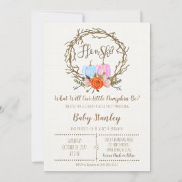 パンプキンジェンダーリビール招待状 招待状