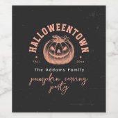 パンプキンジャックオランタンオレンジハローウィンパーティ ワインラベル (シングルラベル)