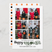 パンプキンジャック – o – ランタンハロウィンファミリー5写真 シーズンカード (正面/裏面)