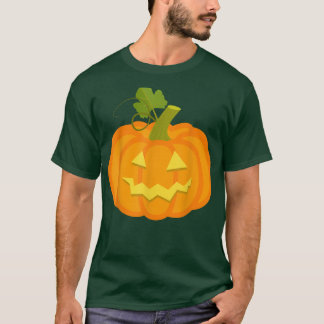パンプキンジャックO'ランタン顔、邪悪なスマイル、ハロウィー Tシャツ