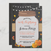 パンプキンジャー 40歳の誕生日パーティー チョーク招待 50歳 招待状 (正面/裏面)