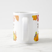 パンプキンスと紅葉を収穫縁ど ジャンボコーヒーマグカップ (裏面)