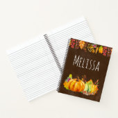 パンプキンスと紅葉を収穫縁ど ノートブック (内部)