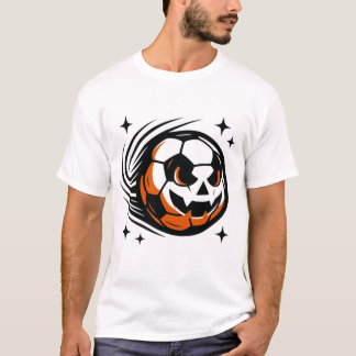パンプキンスカルハロウィンTシャツ - スワールホラー Tシャツ