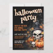 パンプキンスカルハローウィンパーティ 招待状 (正面)