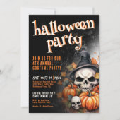 パンプキンスカルハローウィンパーティ 招待状 (正面)