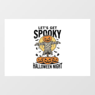 パンプキンスケアクロウTシャツ ビンテージ ハロウィングラフィック ウィンドウサイン