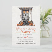 パンプキンスケルトン引っ越し祝いパーティーパーティー 招待状 (スタンド正面)