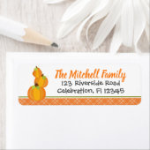 パンプキンスタック秋アドレス ラベル (インサイチュ)