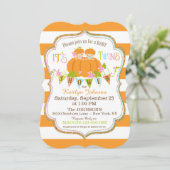 パンプキンスツインズ秋ベビーシャワー招待状 招待状 (スタンド正面)