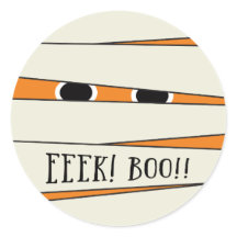 パンプキンステッカーでミイラ化ハロウィーン