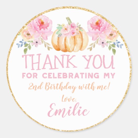 パンプキンステッカー ラウンドシール (正面)